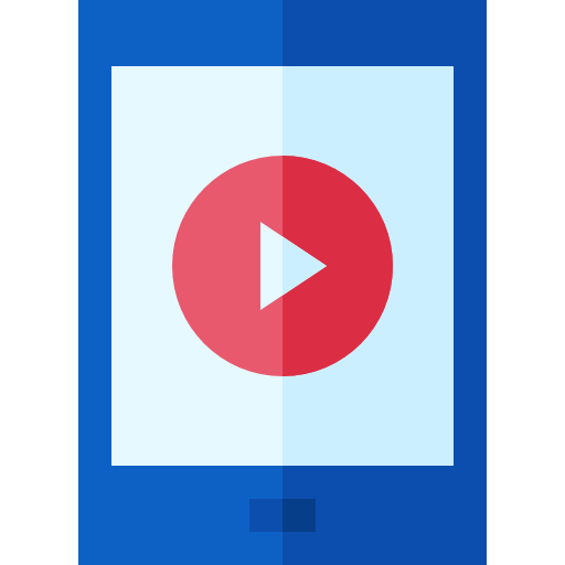 Mobile video Basic Straight Flat icon