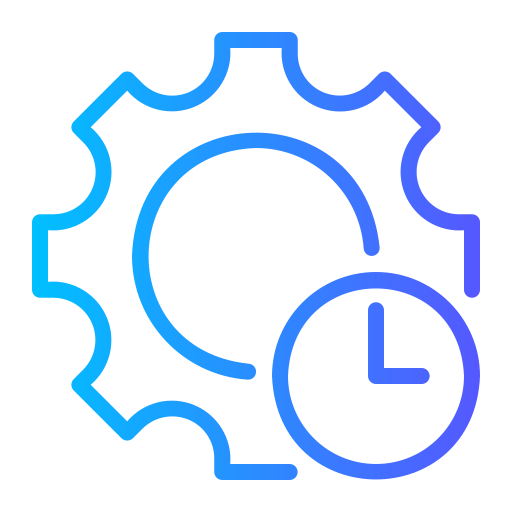 Time management Generic gradient outline icon
