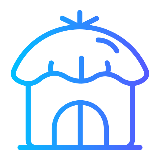 chata na plaży Generic gradient outline ikona