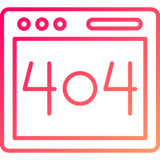 Error 404 Generic gradient outline icon