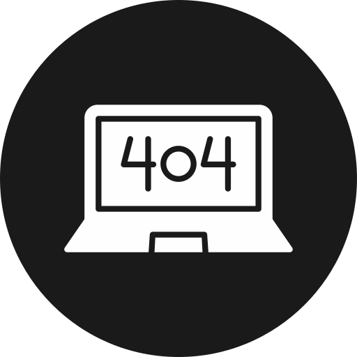 Ошибка 404 Generic black fill иконка