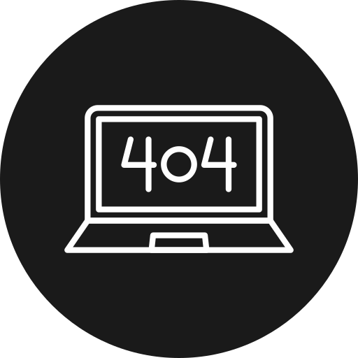 Error 404 Generic black fill icon