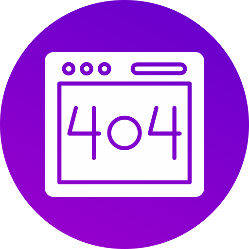 błąd 404 Generic gradient fill ikona
