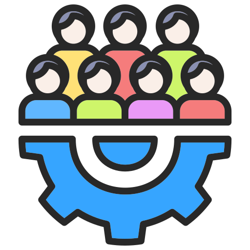 팀 관리 Generic color lineal-color icon