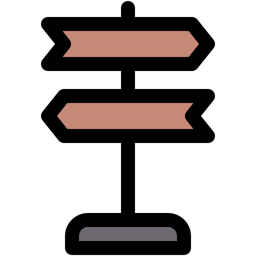 segno direzionale Generic color lineal-color icona