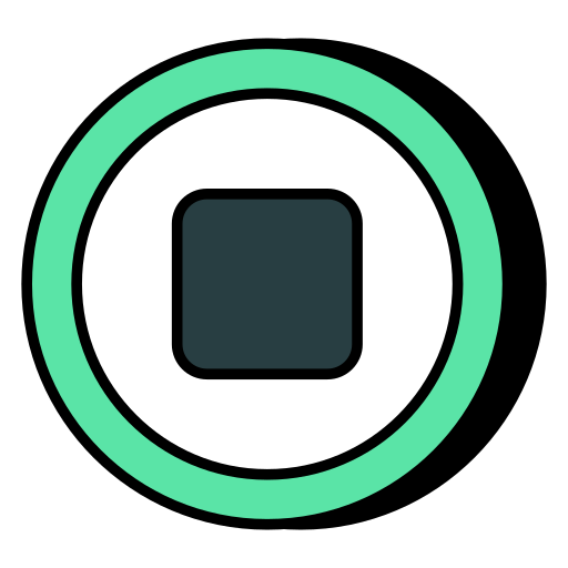 botón detener Generic color lineal-color icono