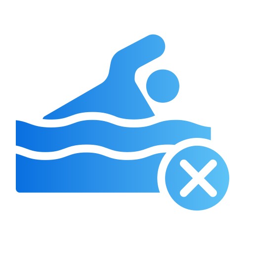 zakaz pływania Generic gradient fill ikona