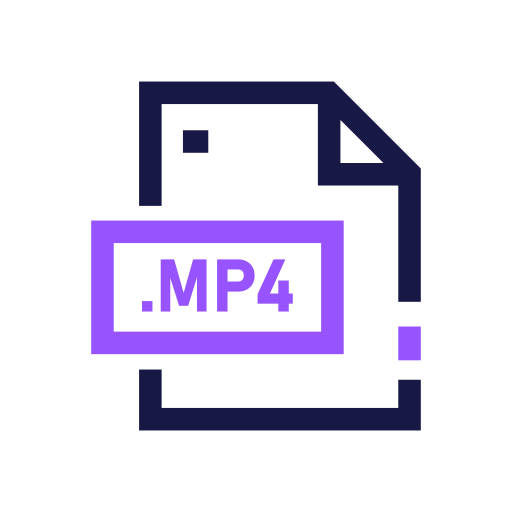 mp4 Generic color outline icona
