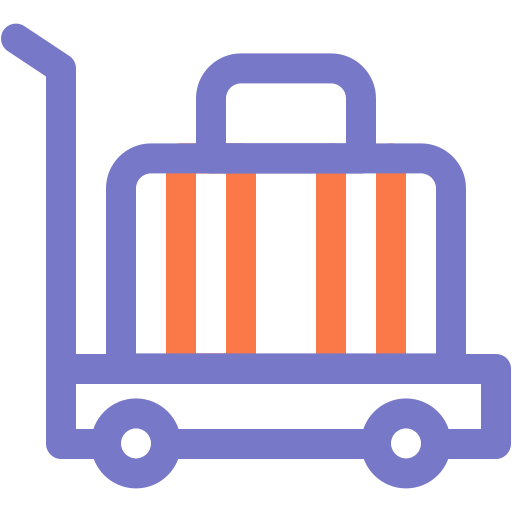 carrito de equipaje Generic color outline icono