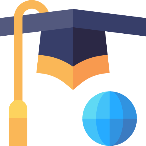 online-universität Basic Straight Flat icon