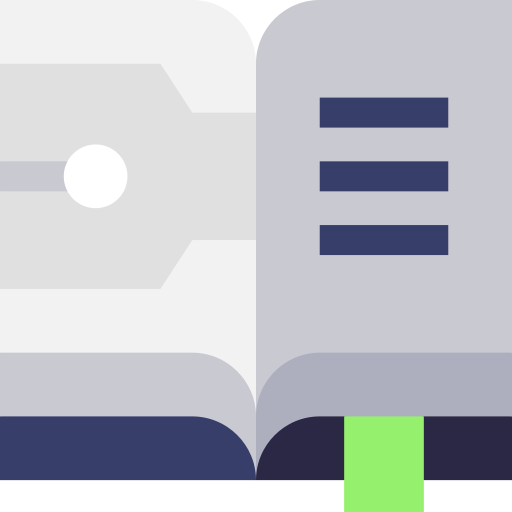 digitale bibliothek Basic Straight Flat icon