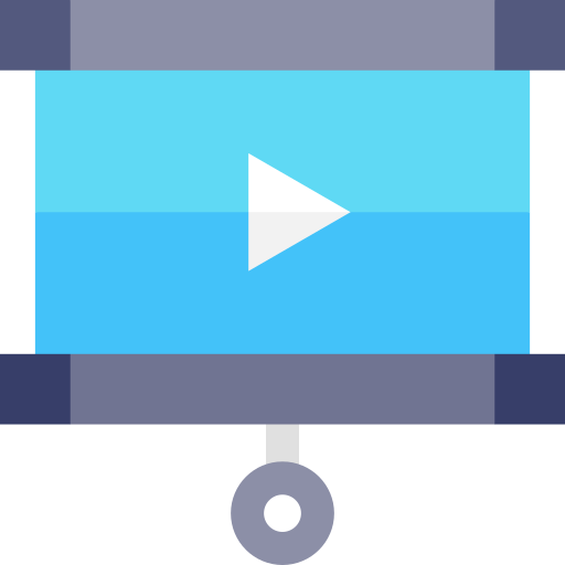 conférence vidéo Basic Straight Flat Icône
