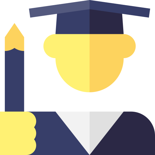 student Basic Straight Flat icoon