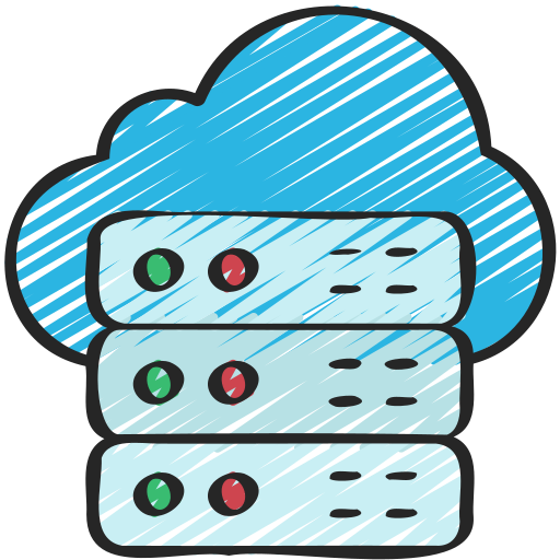 cloud-server Juicy Fish Sketchy icoon