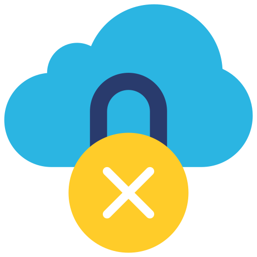 Cloud security Juicy Fish Flat icon