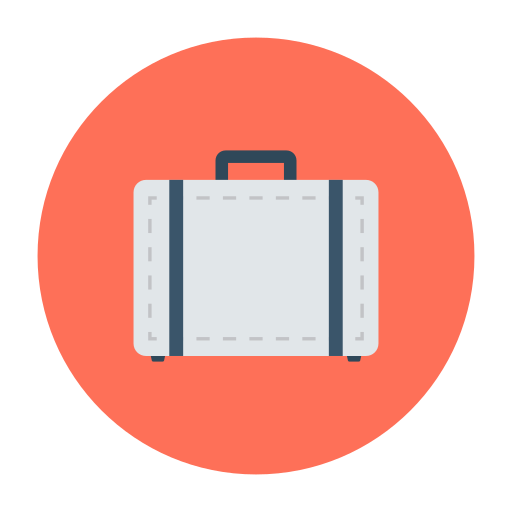 Suitcase Dinosoft Circular icon