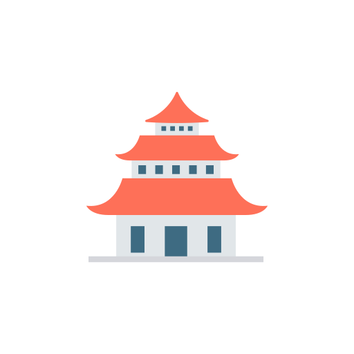 Pagoda Dinosoft Flat icon