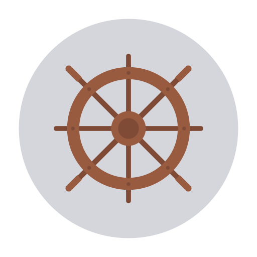 Ship wheel Dinosoft Circular icon