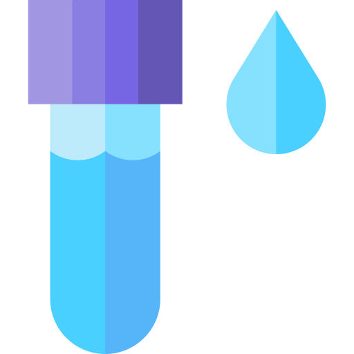calidad del agua Basic Straight Flat icono
