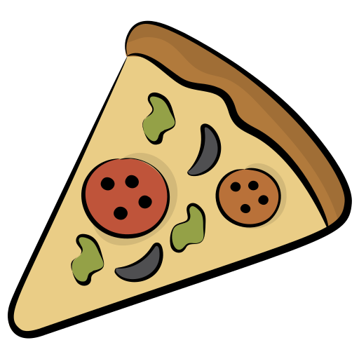 pizza Generic Hand Drawn Color icona