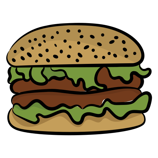 hamburger Generic Hand Drawn Color icona