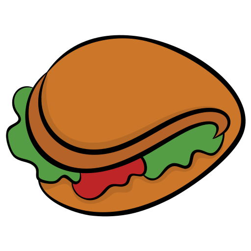 hamburger Generic Hand Drawn Color icona
