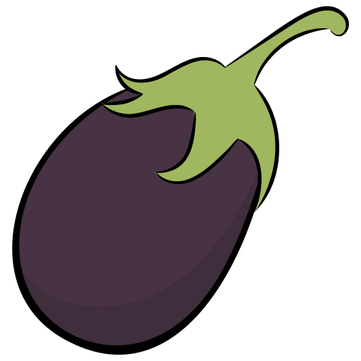 Eggplant Generic Hand Drawn Color icon