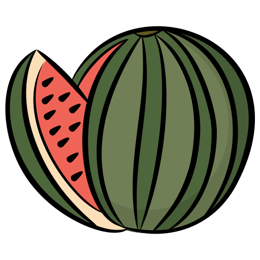 watermeloen Generic Hand Drawn Color icoon