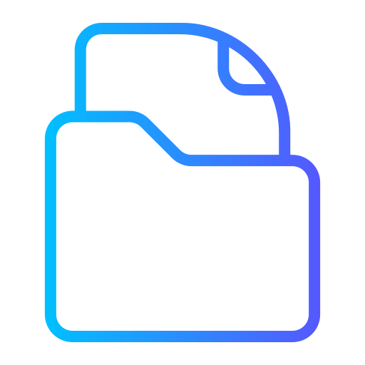 フォルダ Generic gradient outline icon