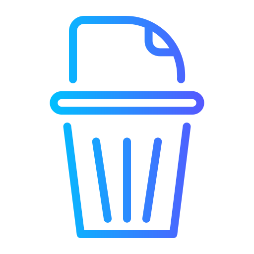 Корзина для мусора Generic gradient outline иконка