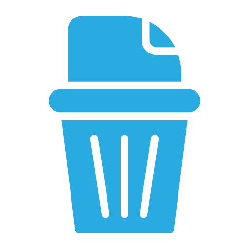 secchio della spazzature Generic color fill icona