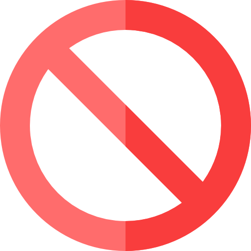 prohibido Basic Straight Flat icono