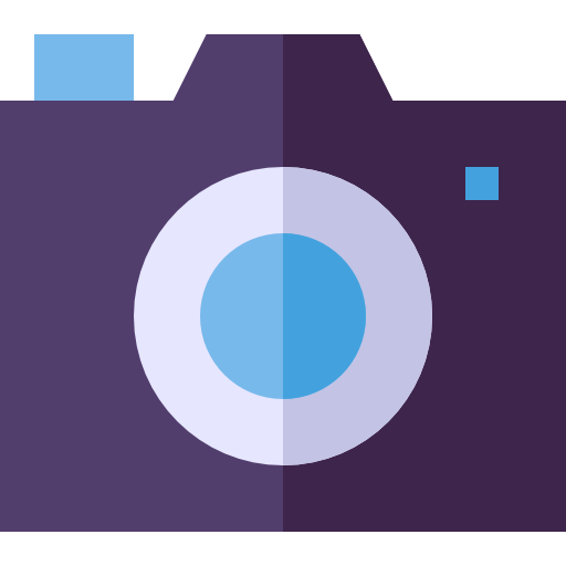 Photo camera Basic Straight Flat icon