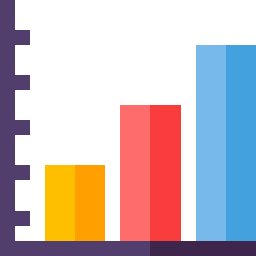 staafdiagram Basic Straight Flat icoon