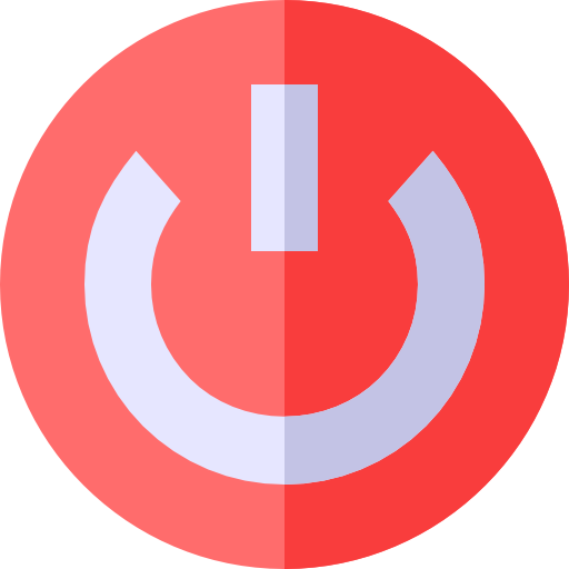 Power button Basic Straight Flat icon
