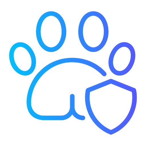 dieren verzekering Generic gradient outline icoon