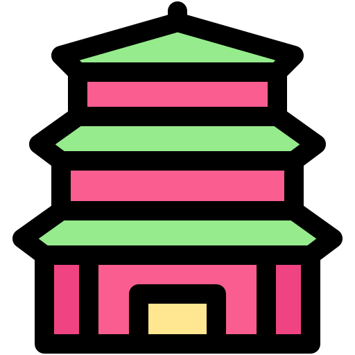 pagoda Generic color lineal-color ikona