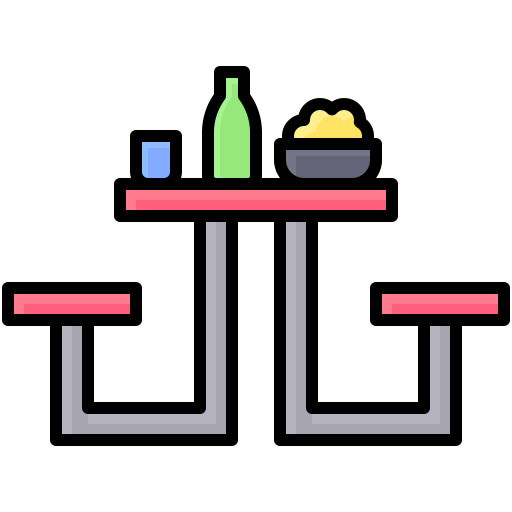mesa de picnic Generic color lineal-color icono
