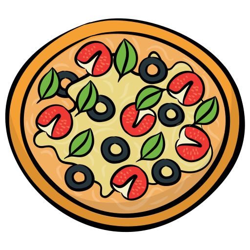 pizza Generic Hand Drawn Color Ícone