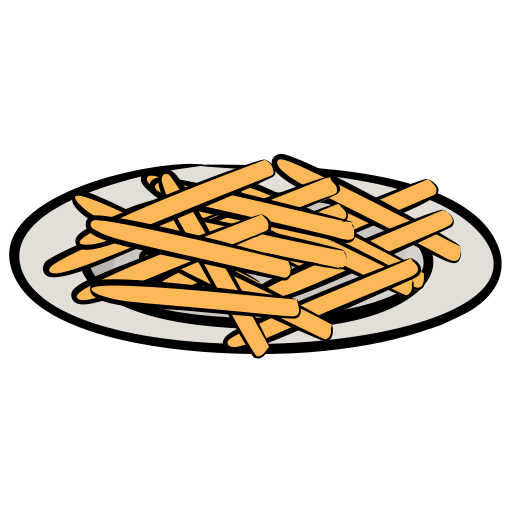 French fries Generic Hand Drawn Color icon