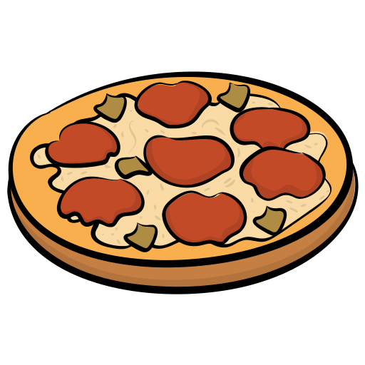 pizza Generic Hand Drawn Color icono