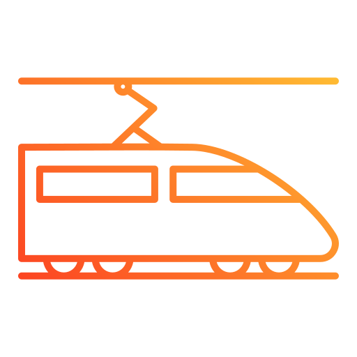 Fast train Generic gradient outline icon