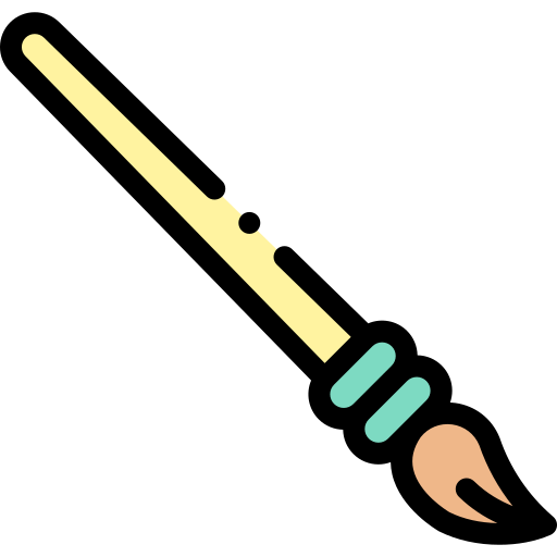Paint brush Detailed Rounded Lineal color icon