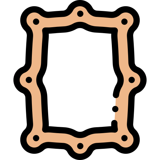 Frame Detailed Rounded Lineal color icon