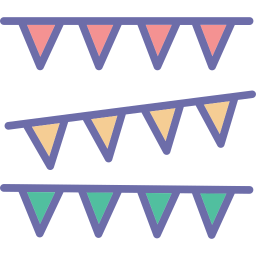 Bunting Generic color lineal-color icon