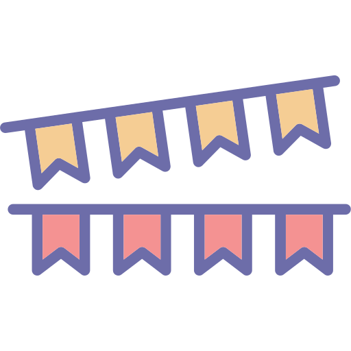 Bunting Generic color lineal-color icon