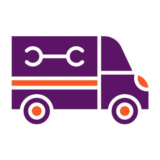 ciężarówka hydraulika Generic color fill ikona