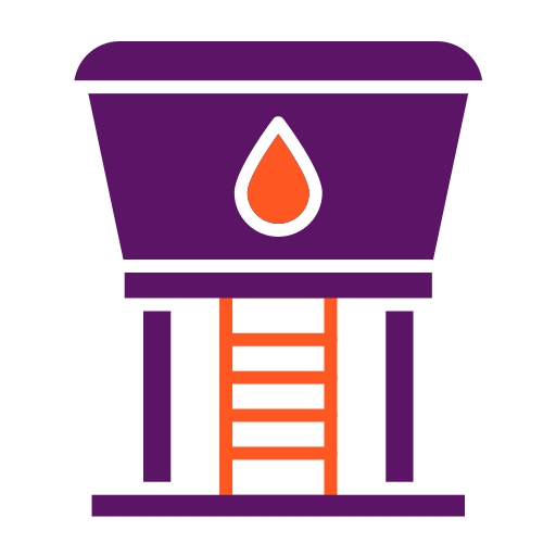 wieża ciśnień Generic color fill ikona