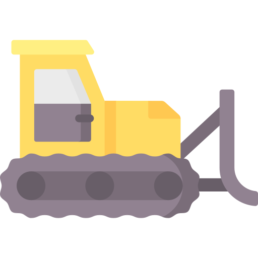 Bulldozer Special Flat icon