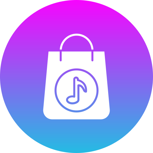 Music store app Generic gradient fill icon